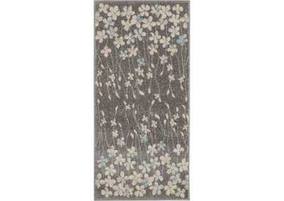 Image for Nourison Tranquil 2'x4' Grey Floral Small Rug