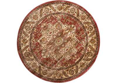 Image for Nourison Delano DEL05 Red 5' Round Area Rug