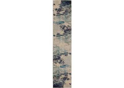 Image for Nourison Celestial CES02 IVTBL 12' Runner Hallway Abstract Area Rug