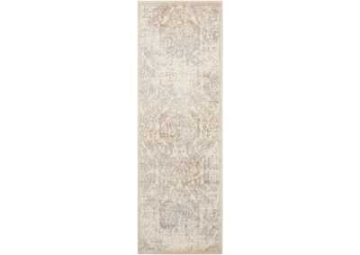 Image for Nourison Graphic Illusions GIL09 White 6' Runner Hallway Rug
