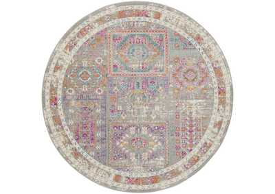 Image for Nourison Passion 4' Round Grey Multicolor Area Rug