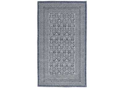 Image for Nourison Palermo 2'x4' Blue and Grey Distressed Bohemian Area Rug