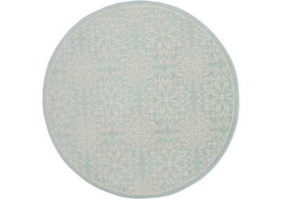 Image for Nourison Jubilant JUB06 Aqua 5' Round Beach Area Rug