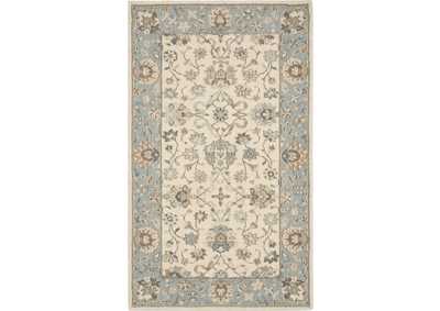 Image for Nourison Living Treasures 3' x 4' Ivory and Aqua Area Rug