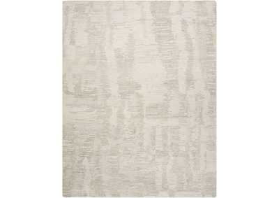 Image for Nourison Ellora ELL01 Grey and White 8'x10' Large Handmade Rug