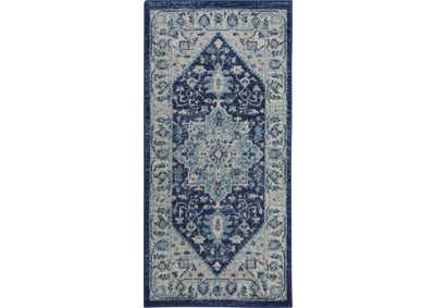 Image for Nourison Tranquil 2'x4' Blue and White Persian Small Rug