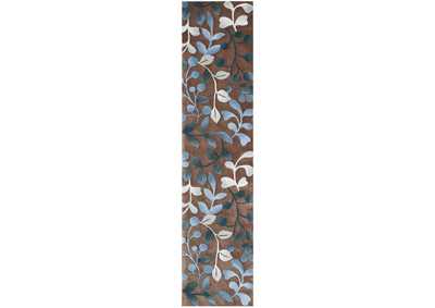 Image for Nourison Contour CON02 Brown 10' Runner Hallway Rug
