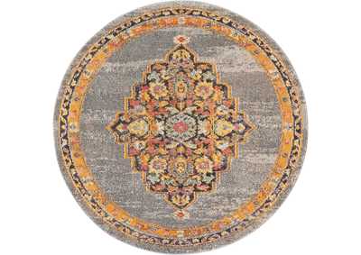 Image for Nourison Passionate PST01 Grey Multicolor 5' Round Persian Area Rug