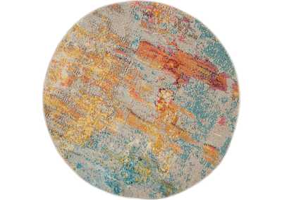 Image for Nourison Celestial CES02 Multicolor 5' Round Abstract Area Rug