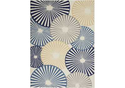 Image for Nourison Grafix GRF20 White and Blue 5'x7' Area Rug