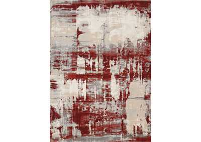 Image for Nourison Maxell MAE14 White and Red 4'x6' Area Rug