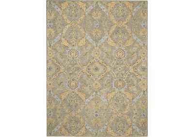 Image for Nourison Azura AZM03 Taupe and Gold 8'x11' Pure Wool Handcrafted Rug