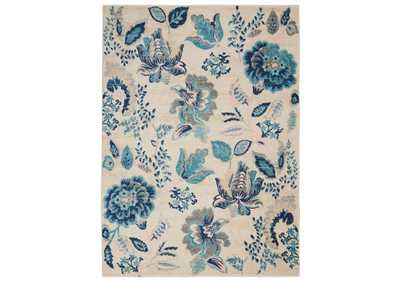 Image for Nourison Tranquil TRA02 Blue and White 6'x9' French Country Area Rug