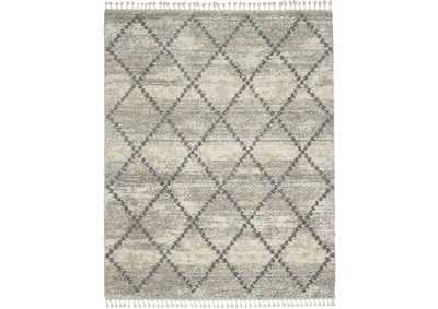 Image for Nourison Oslo Shag OSL01 8'x11' Large Ivory and Grey Scandinavian Shag Rug