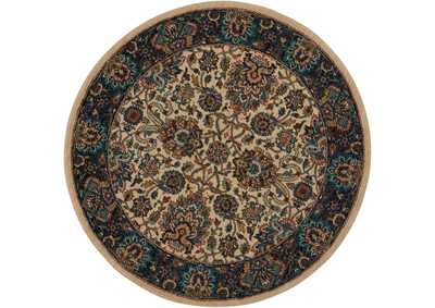 Image for Nourison 2020 NR201 White Multicolor 8' Round Area Rug