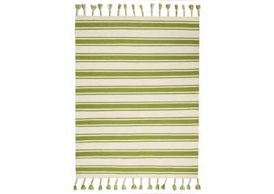 Image for Nourison Rio Vista DST01 White and Green 5'x8' Area Rug