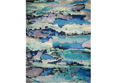 Image for Nourison Prismatic PRS04 Blue and Green 9'x12' Oversized Rug
