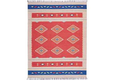 Image for Nourison Baja BAJ02 Red and Black 8'x10' Large Flat Weave Rug