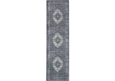 Image for Malta by kathy ireland Home MAI11 Navy 8' Runner Area Rug