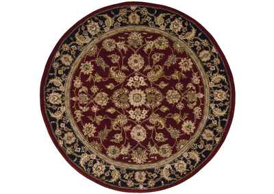 Image for Nourison 2000 2002 Dark Red Multicolor 4' Round Area Rug