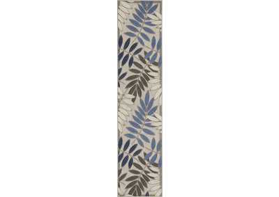 Image for Nourison Aloha 8'xRunner Blue Patio Area Rug