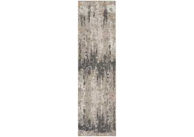 Image for Nourison Tangra 8' Runner Cream Grey Area Rug