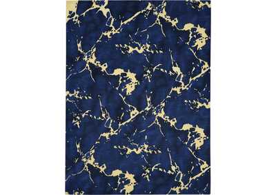 Image for Nourison Symmetry SMM09 Navy Blue Artistic Oversized Rug