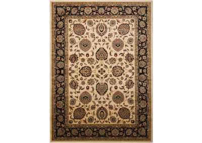 Image for Nourison Delano DEL01 White and Black 4'x6' Area Rug