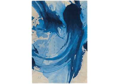 Image for Nourison Symmetry SMM01 Navy Blue and Ivory 5'x8' Area Rug