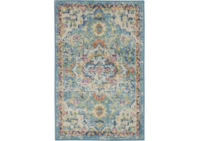 Image for Nourison Passion 2' x 3' Ivory, Light Blue Bohemian Area Rug