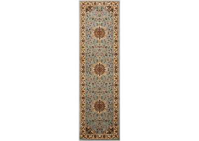 Image for Nourison Delano DEL04 Blue 8' Runner Hallway Rug