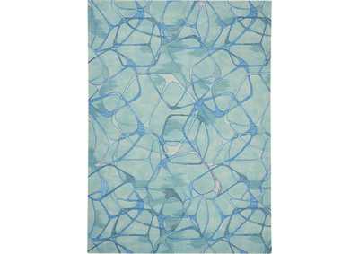 Image for Nourison Symmetry SMM05 Aqua 9'x12' Oversized Textured Rug