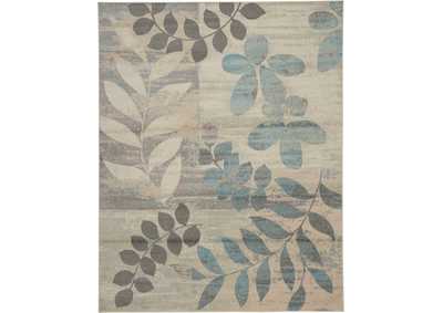 Image for Nourison Tranquil 8' x 10' White and Blue Farmhouse Large Rug