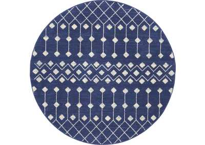 Image for Nourison Grafix 5' Round Navy Area Rug