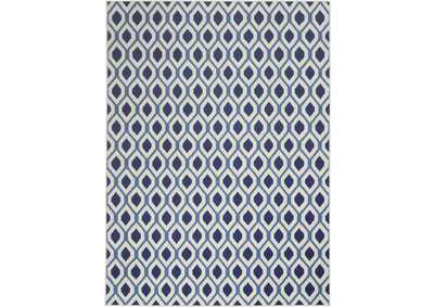Image for Nourison Grafix GRF22 Blue and White 5'x7' Area Rug