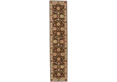 Image for Nourison Living Treasures LI04 Brown 12' Runner Hallway Rug