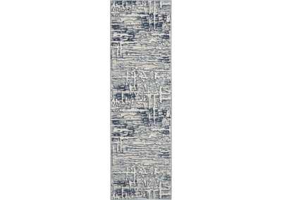 Image for Nourison Urban Chic URC01 Grey and Slate 7' Runner Hallway Rug