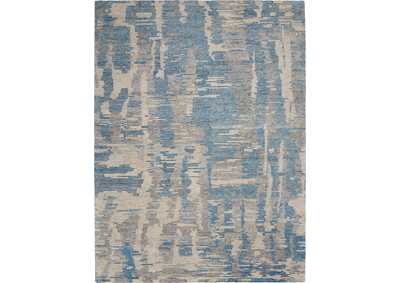Image for Nourison Ellora ELL01 Blue and Grey 5'x8' Modern Area Rug