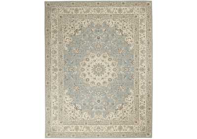 Image for Nourison Living Treasures 8' x 10' Aqua and Ivory Area Rug