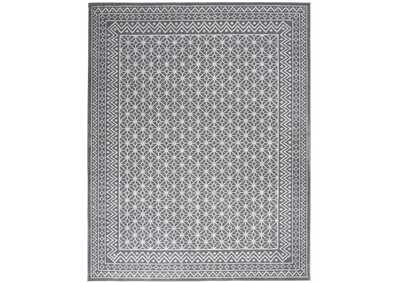 Image for Nourison Palermo 7' x 10' Charcoal Grey and Silver Distressed Bohemian Area Rug