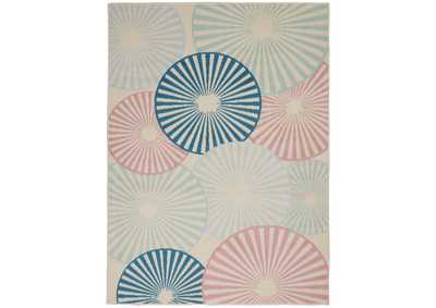 Image for Nourison Grafix GRF20 White and Blue 5'x7' Area Rug