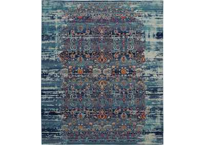 Image for Nourison Vintage Kashan VKA02 Blue Multicolor 8'x10' Rug
