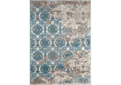Image for Nourison Karma KRM05 Blue and White 5'x7' Area Rug