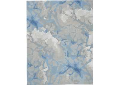 Image for Nourison Symmetry SMM07 Beige and Blue 8'x10' Large Textured Rug