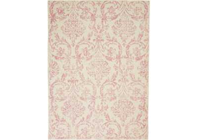 Image for Nourison Jubilant JUB09 White and Pink 5'x7' Farmhouse Area Rug