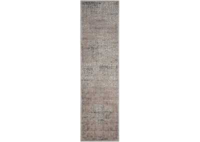 Image for Nourison Graphic Illusions GIL09 Grey 6' Runner Hallway Rug