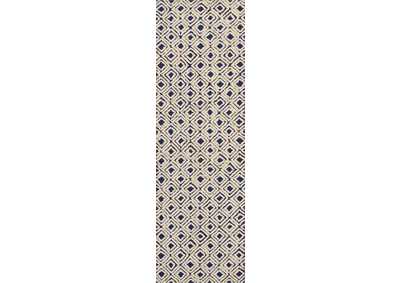 Image for Nourison Deco Mod DEC02 Navy/Ivory 8' Runner Hallway Rug