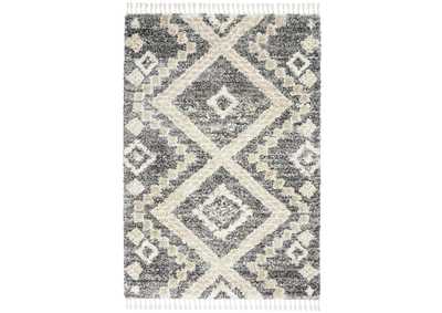 Image for Nourison Oslo Shag OSL02 5'x8' Charcoal Grey Scandinavian Shag Rug