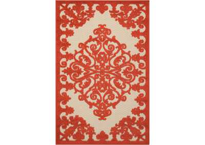 Image for Nourison Aloha ALH12 Red and White 3'x4' Indoor-outdoor Area Rug