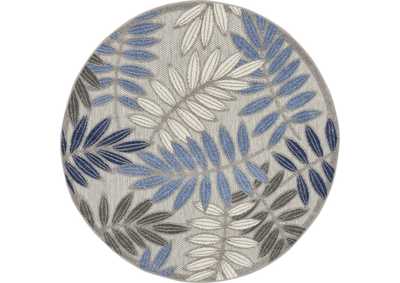 Image for Nourison Aloha 4'xRound Blue Patio Area Rug
